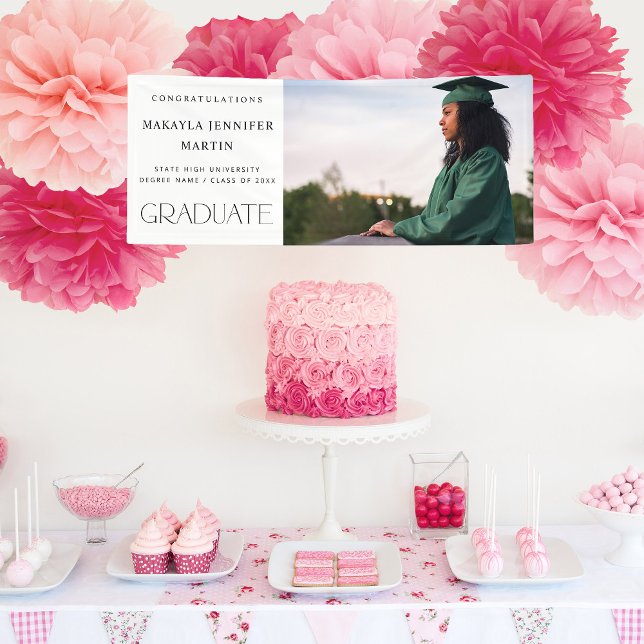 Modern H Photo Graduate Banner - White (Creator Uploaded)