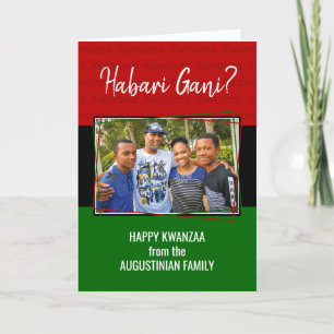 Modern HABARI GANI Photo Kwanzaa Holiday Card
