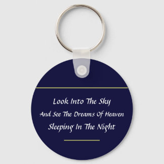 Modern Haiku Keychain (Navy Blue)