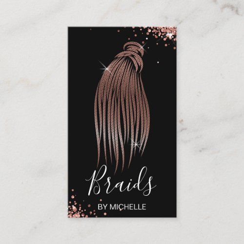 Modern Hair Braider hair Salon for Braids Busines Business Card