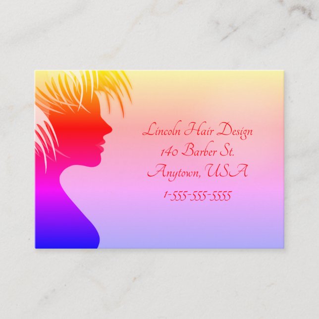 Modern Hair Design Business Cards (Front)