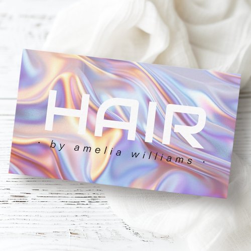 Modern hair hairdresser stylist business card