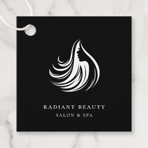Modern Hair Salon Logo Black Price Tags