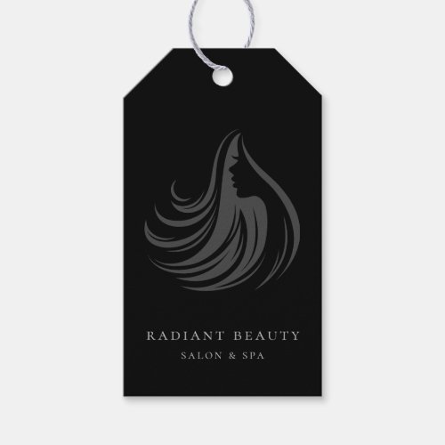 Modern Hair Salon Logo Black Price Tags