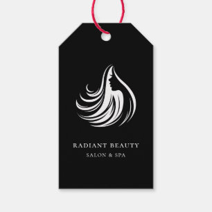 Modern Hair Salon Logo Black Price Tags