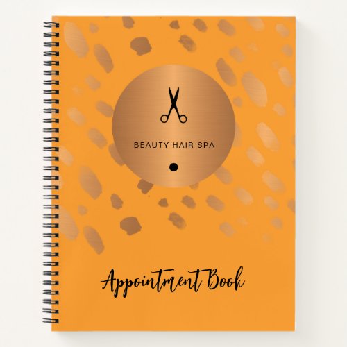 Modern hair salon personalized appointment book