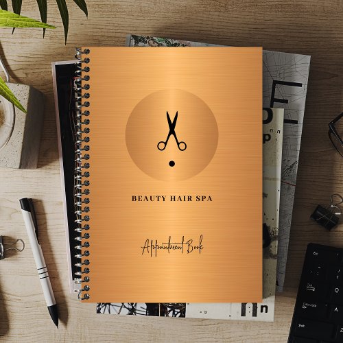 Modern hair salon personalized appointment book
