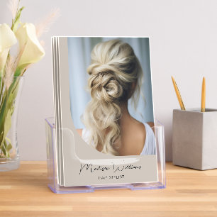 Modern Hair Stylist Beige Bi-Fold Brochure