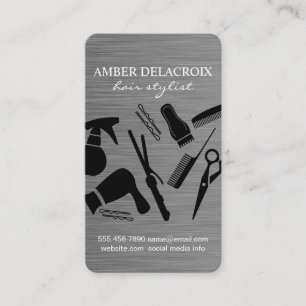 Modern Hair Stylist Business Card