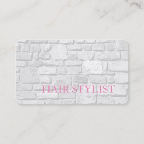 Modern Hair Stylist Grey Wall Design Premium Silk Business Card