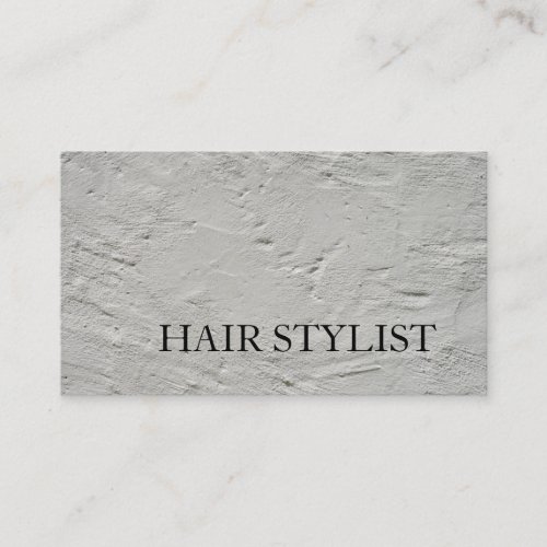 Modern Hair Stylist Grey Wall Design Professional Business Card