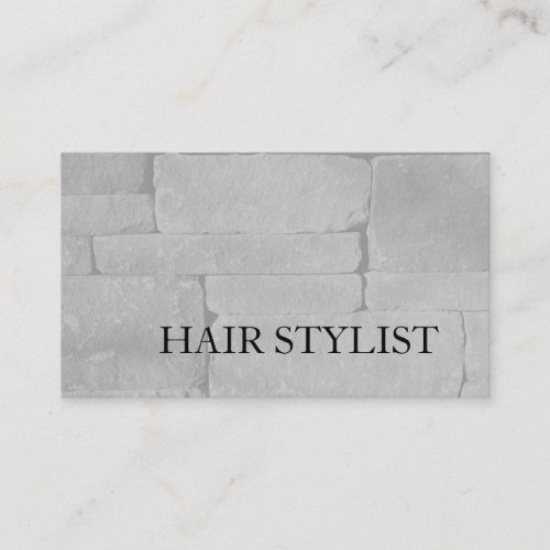 Modern Hair Stylist Grey Wall Design Professional  Business Card