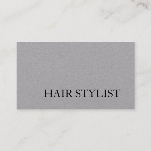 Modern Hair Stylist Premium Grey Professional Business Card