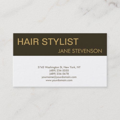 Modern Hair Stylist Professional Business Card