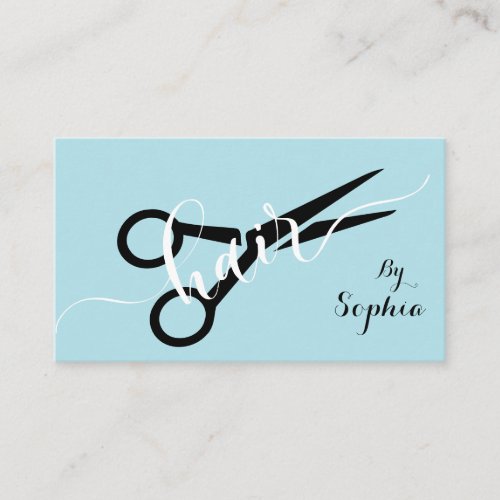 Modern Hair Stylist QR Code Business Card