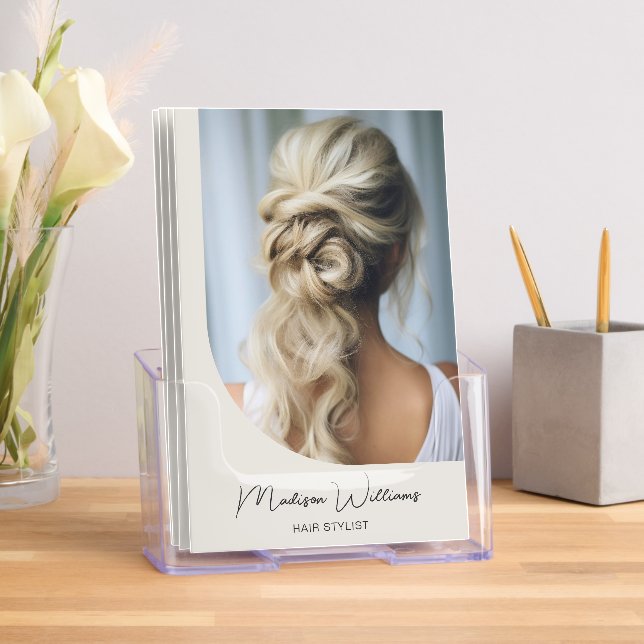 Modern Hair Stylist Salon Bi-Fold Brochure (Insitu)