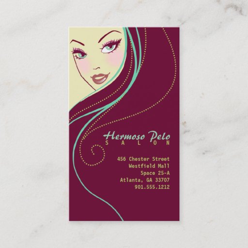 Customizable Modern Hair Stylist Salon Business Card