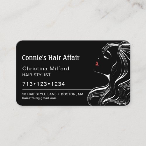 Modern Hairstylist Appointment Business Card