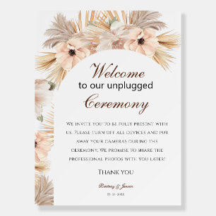 Modern Half Arch Unplugged Ceremony Sign