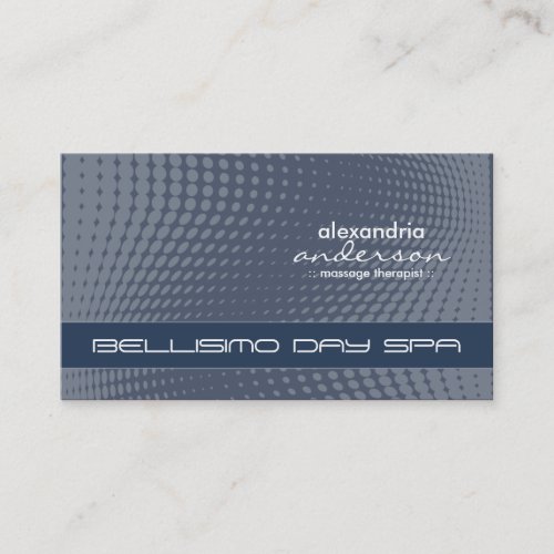 Modern Halftone Dots Custom Business Cards (blue)