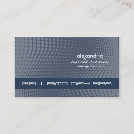 Customizable Modern Halftone Dots Custom Business Cards (blue)