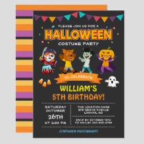 Modern Halloween Kids Costume Party Invitation