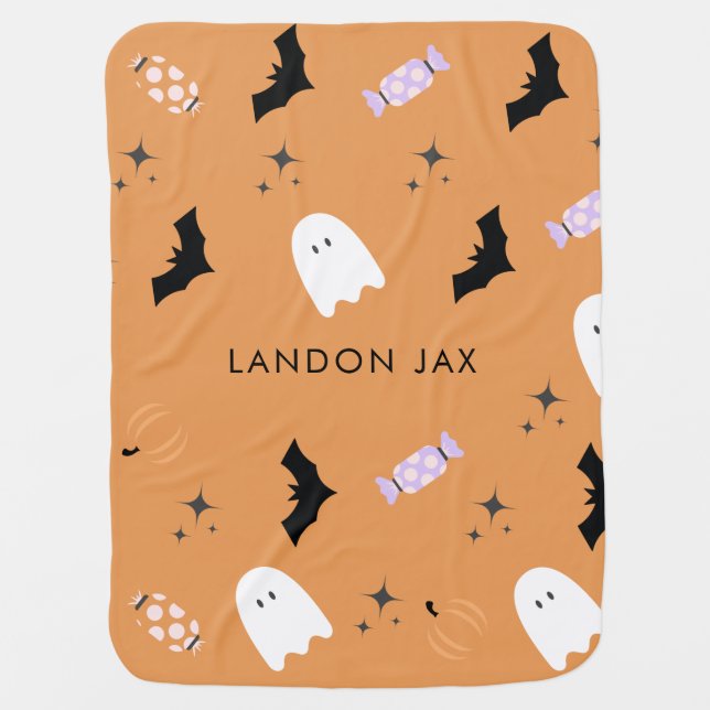 Modern  Halloween October Baby Blanket (Front)