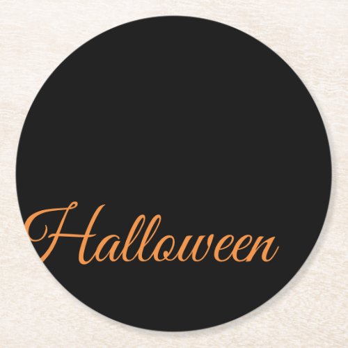 Modern Halloween Party Black Coaster