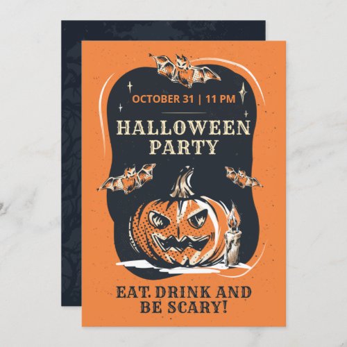 Modern Halloween Party  Invitation