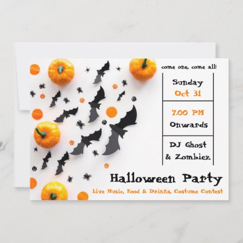 Modern Halloween Party Invitation