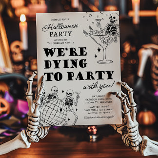 Modern Halloween Party Invite Dying to Party