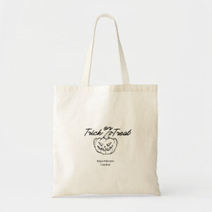 Modern Halloween Personalized Tote Bag