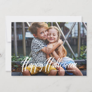 Modern Halloween Photo Card Horizontal