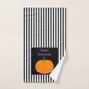 Modern Halloween Pumpkin Decorative Bathroom Hand Towel