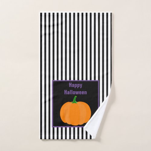 Modern Halloween Pumpkin Decorative Bathroom  Hand Towel