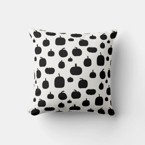 Modern Halloween Pumpkin Throw Pillow