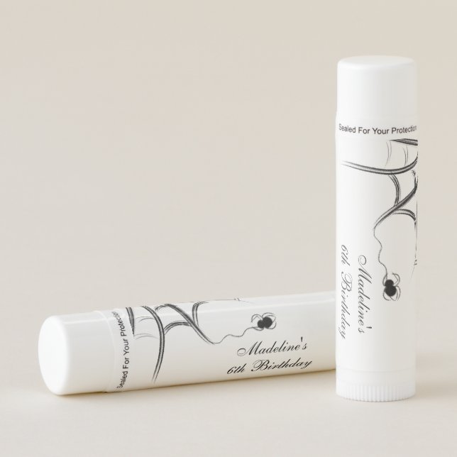 Modern Halloween Spider on Spider Web Lip Balm (Front)