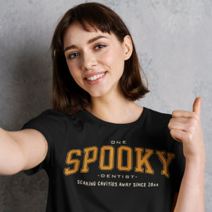 Modern Halloween Spooky Dentist Custom Occupation T-Shirt