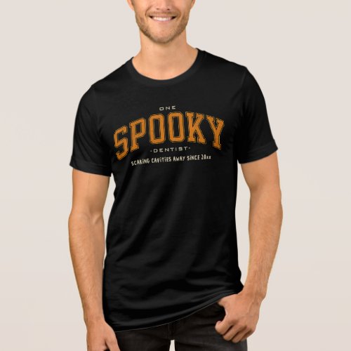 Modern Halloween Spooky Dentist Custom Occupation Tri_Blend Shirt