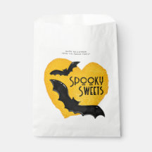 Modern Halloween Spooky Sweets Flying Bat & Moon