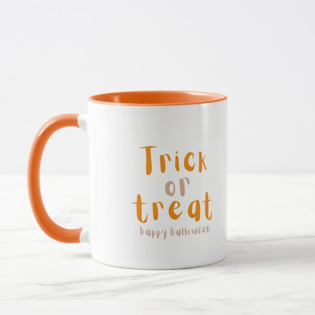 Modern Halloween Trick or Treat Mug (Left)