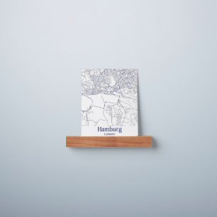 Modern Hamburg Germany City Map   Picture Ledge