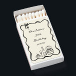 MODERN hand drawn 30th Birthday Party Favor Matchboxes<br><div class="desc">Raise a toast to your special day with our MODERN hand drawn 30th Birthday Party Favor Matchboxes. these matchboxes add a fun and custom touch to your celebration. Perfect for adult birthdays of any age.</div>