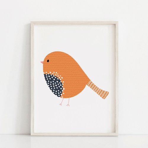 Modern Hand_Drawn Bird Art Poster