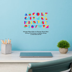 Modern Hand Drawn Geometric Artistic Colorful Wall Decal