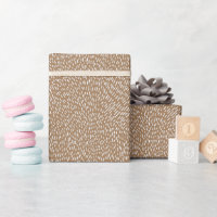 Modern Hand-drawn Lines Chic Neutral Tan Wrapping Paper