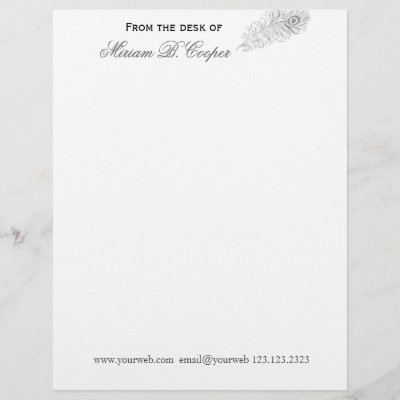 Modern Hand Drawn Professional Pen From The Desk Letterhead Zazzle Com