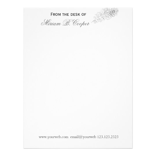 Modern hand drawn Professional Pen From the Desk Letterhead | Zazzle.com