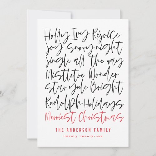 Modern hand drawn typography christmas