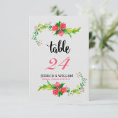 Modern Hand Drawn Watercolor Pink Flowers (Standing Front)